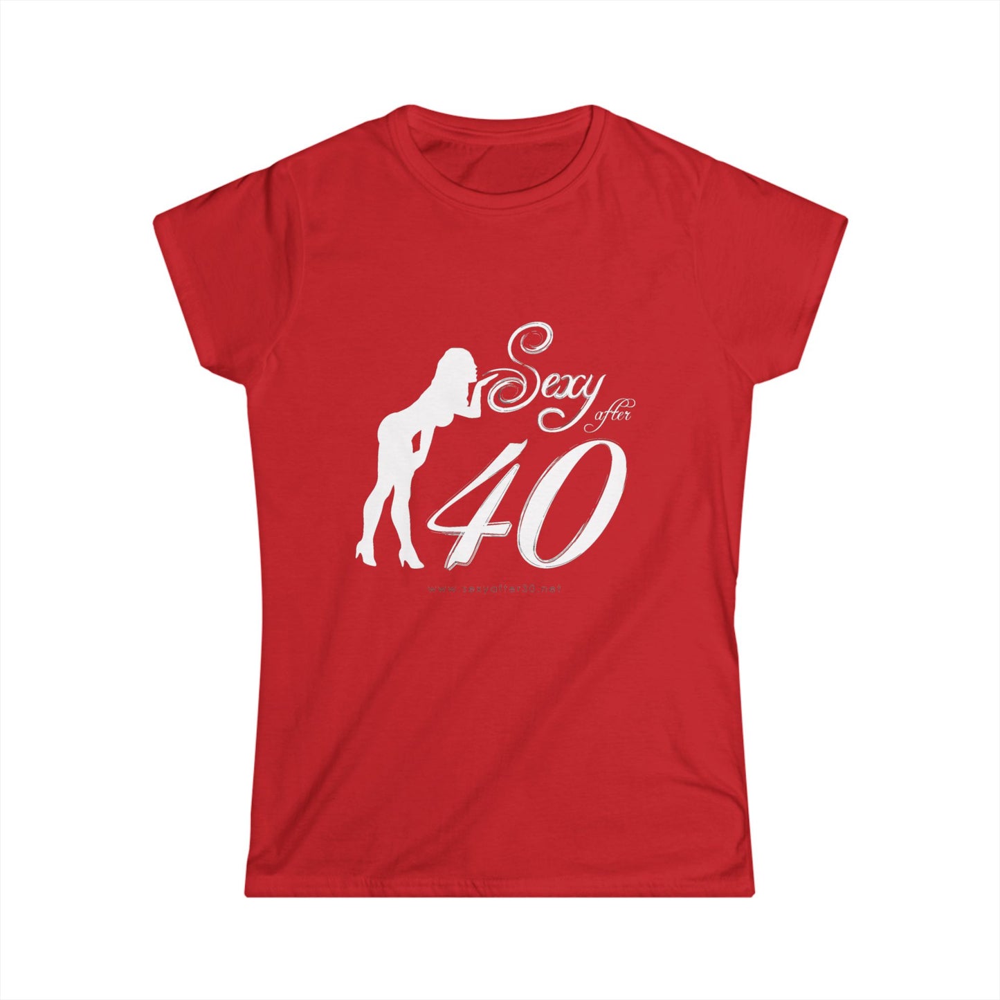 Sexy After 40 Women's Softstyle Tee - Celebrate Confidence and Style