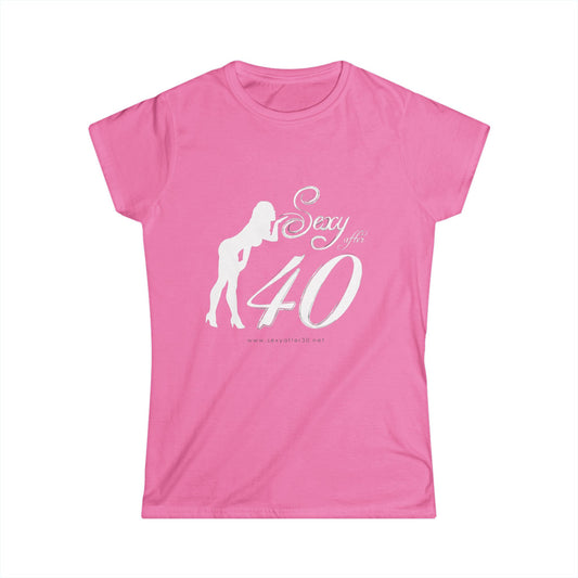 Sexy After 40 Women's Softstyle Tee - Celebrate Confidence and Style