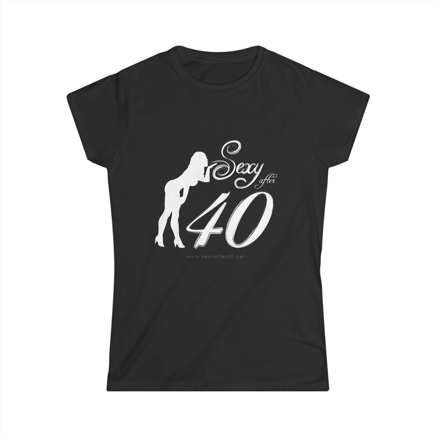 Sexy After 40 Women's Softstyle Tee - Celebrate Confidence and Style