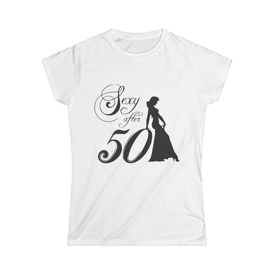Sexy After 50 Women's Softstyle Tee - Fun and Empowering Casual Wear